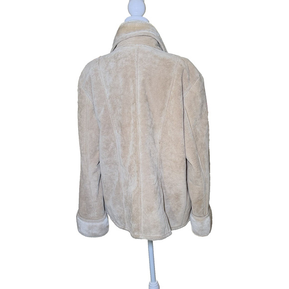 Vintage ZJazz Penny Lane Style Suede Leather Beige Women's Size Large Y2k Boho - Picture 4 of 10